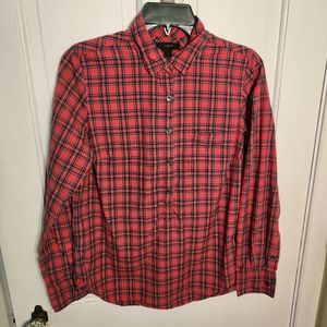 J. Crew Red and Black Plaid Button Down Shirt